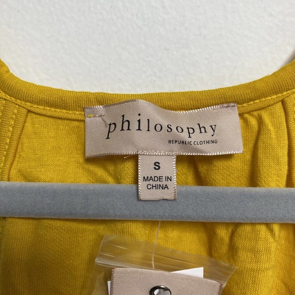 Philosophy Top Sleeveless Loose Fit Mustard Size S - Picture 3 of 5